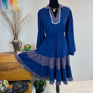 1970s Prairie Dress / 70s Prairie Dress / vintage Prairie Dress image 2