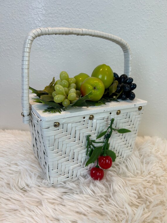 Vintage Box Purse / Vintage Fruit Salad Purse / V… - image 10