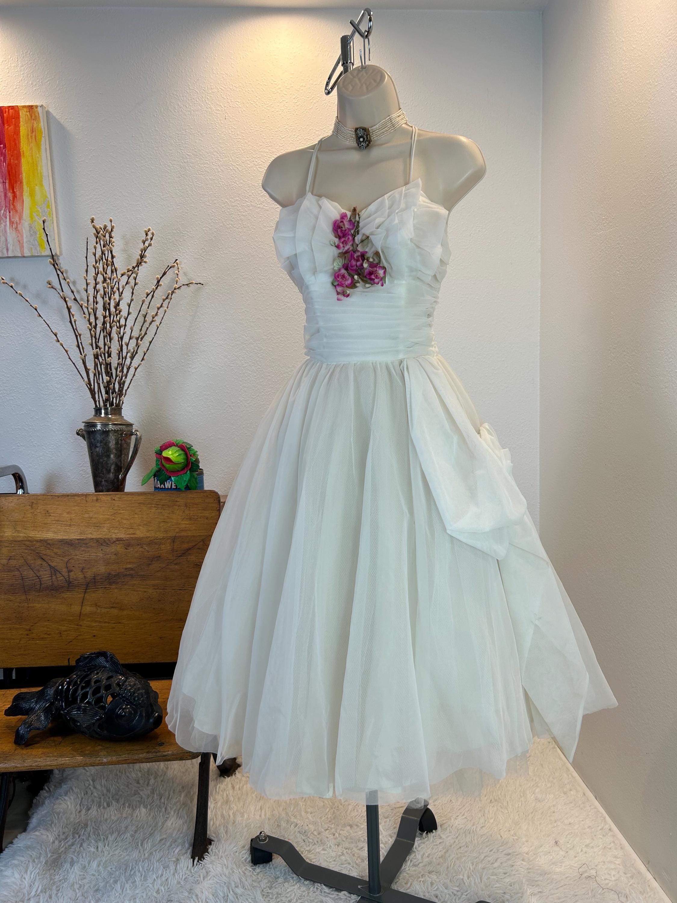 1940s Prom Dress / Vintage Prom Dress / 1950s Prom Dress