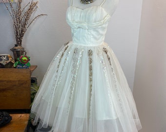 1950s dress / 1950s gown / 1950s prom dress /  50s party dress
