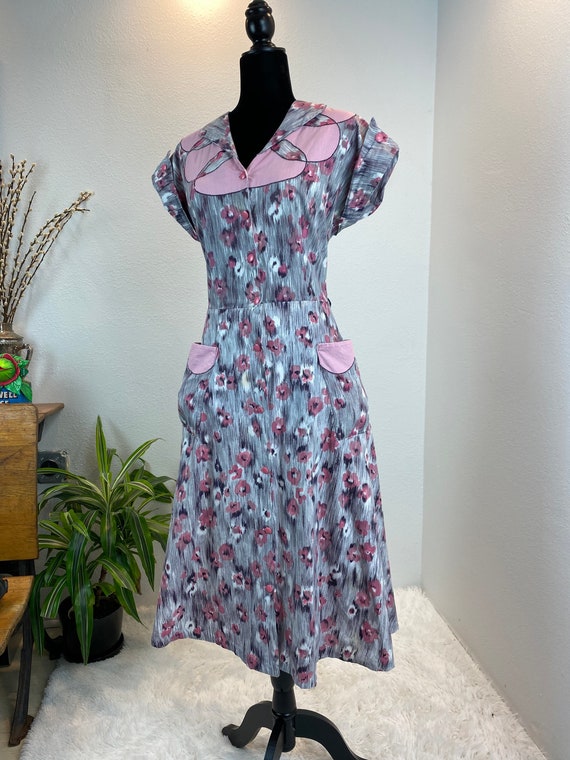 1940s dress / 40s dress / 1940s volup dress - image 10