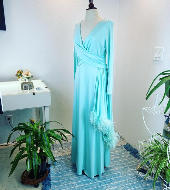 Vintage 1960/1970’s Ice Marabou Maxi