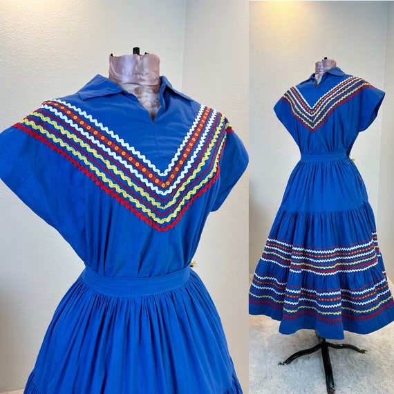 1950s Patio dress / 50s Dress / 1950s square danc… - image 1