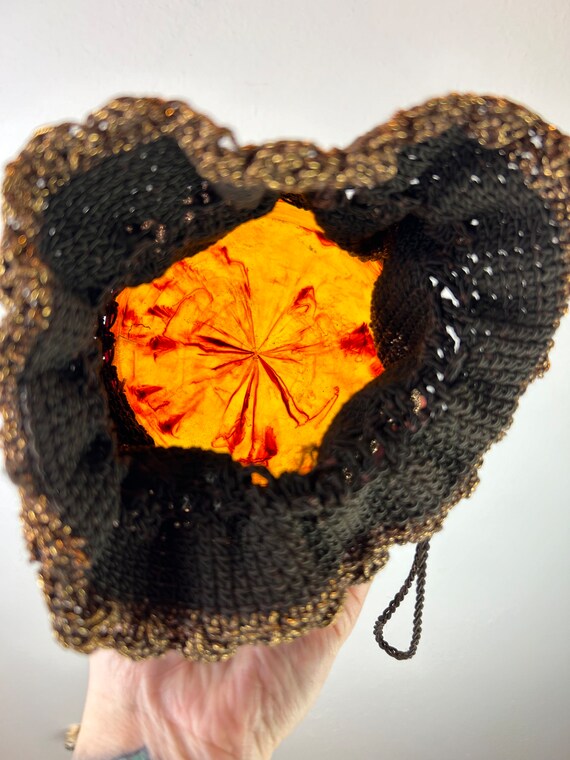 1940s Purse with plastic Marbled bottom / 1940s p… - image 4