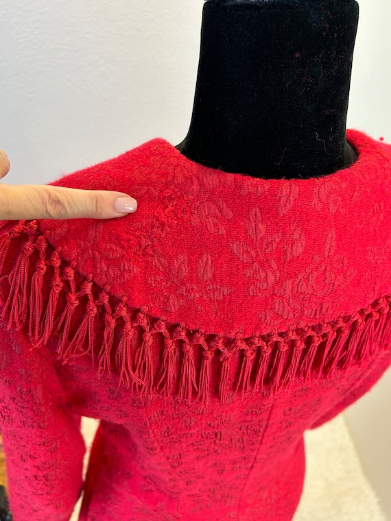 1940s Winter Robe with Fringe / 1940s Robe / 40s … - image 9