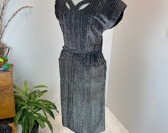1950s Lame Party Dress - Old Hollywood Glamour