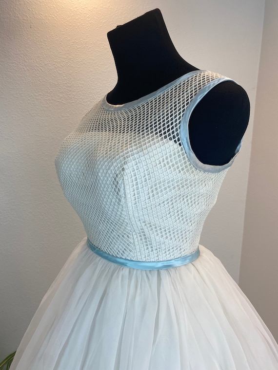 1950s Dress / 1950s Prom dress / 1950s Net Bodice… - image 2