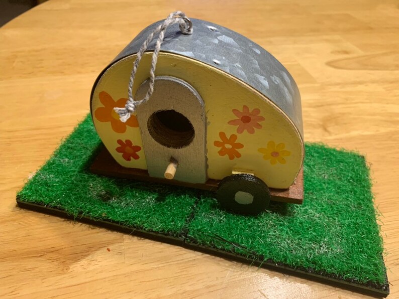 Flower Power Camper Birdhouse Etsy