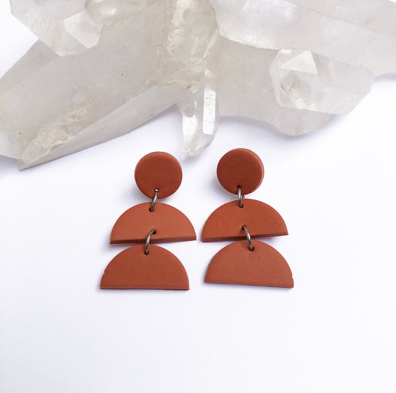 polymer clay earrings clay earrings stainless steel drop earrings polymer earrings dangle earrings Polymer clay drop earrings
