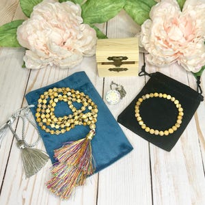 Goddess Gemstone Gift Box - Gemstone Mala Necklace, Bracelet, Pendulum Set – Spiritual Meditation Jewelry