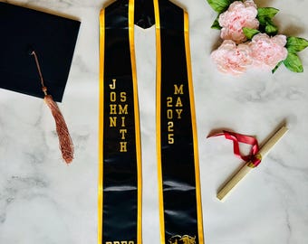 Custom Graduation Stole: Personalized Class of 2025 Senior Gift