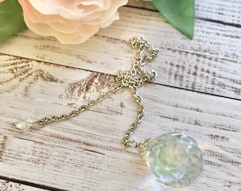 Teardrop Crystal Pendulum – Dowsing Tool, Meditation Aid, Suncatcher