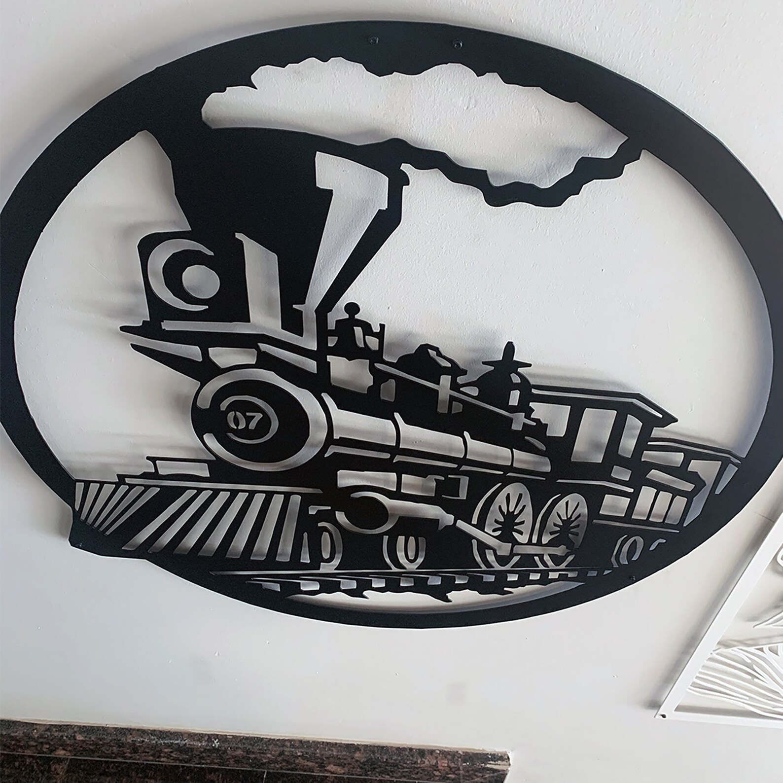 Train Metal Wall Art Metal Wall Sign Metal Wall Hangings Etsy