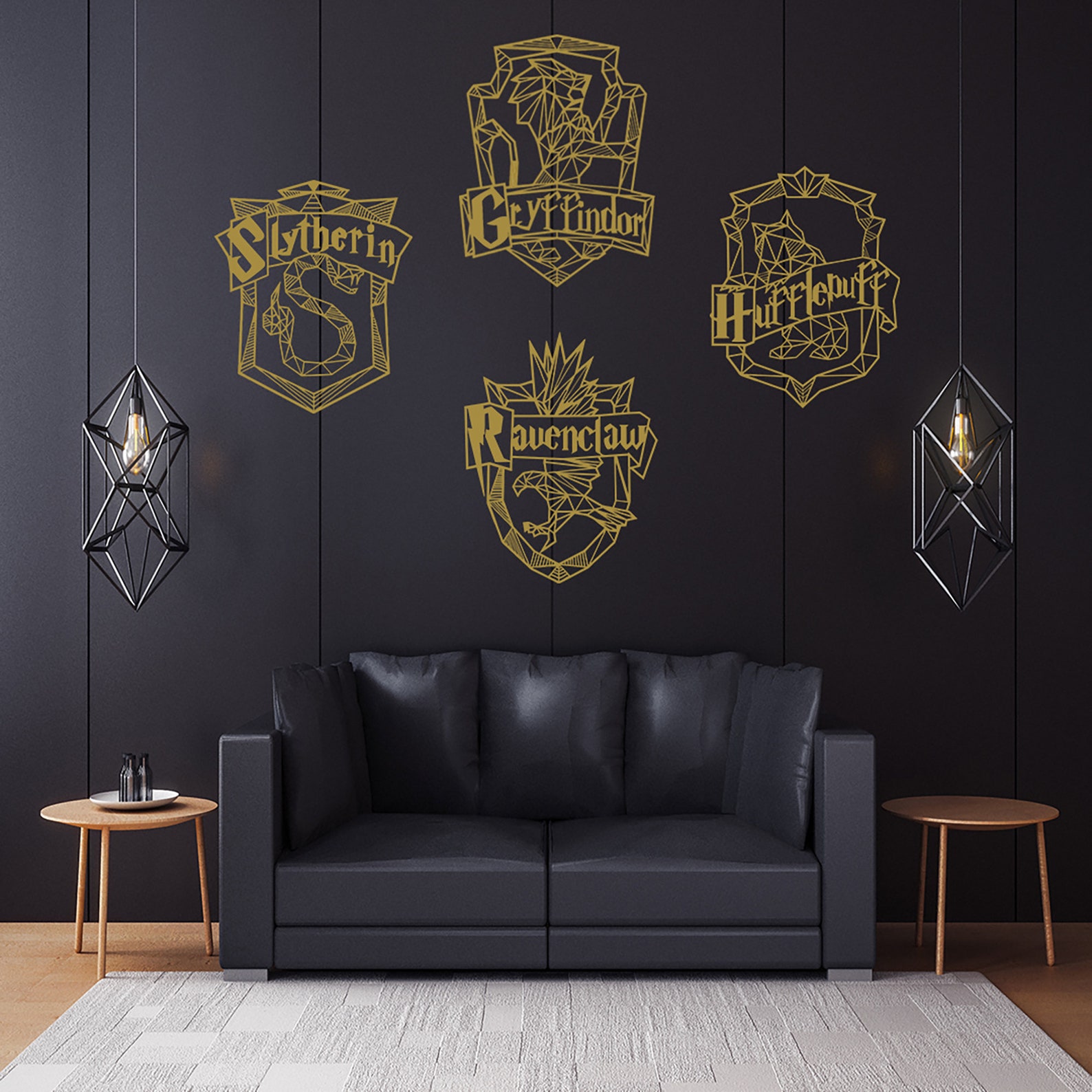 Hogwarts Harry Potter Wall Art Metal Wall Sign4 Pieces Metal Etsy