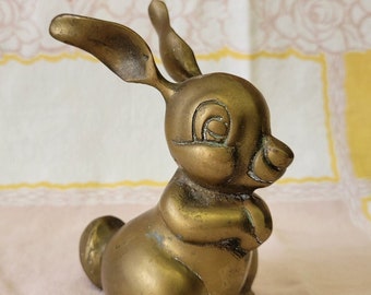 Vintage Adorable Solid Brass Bunny - 1960's