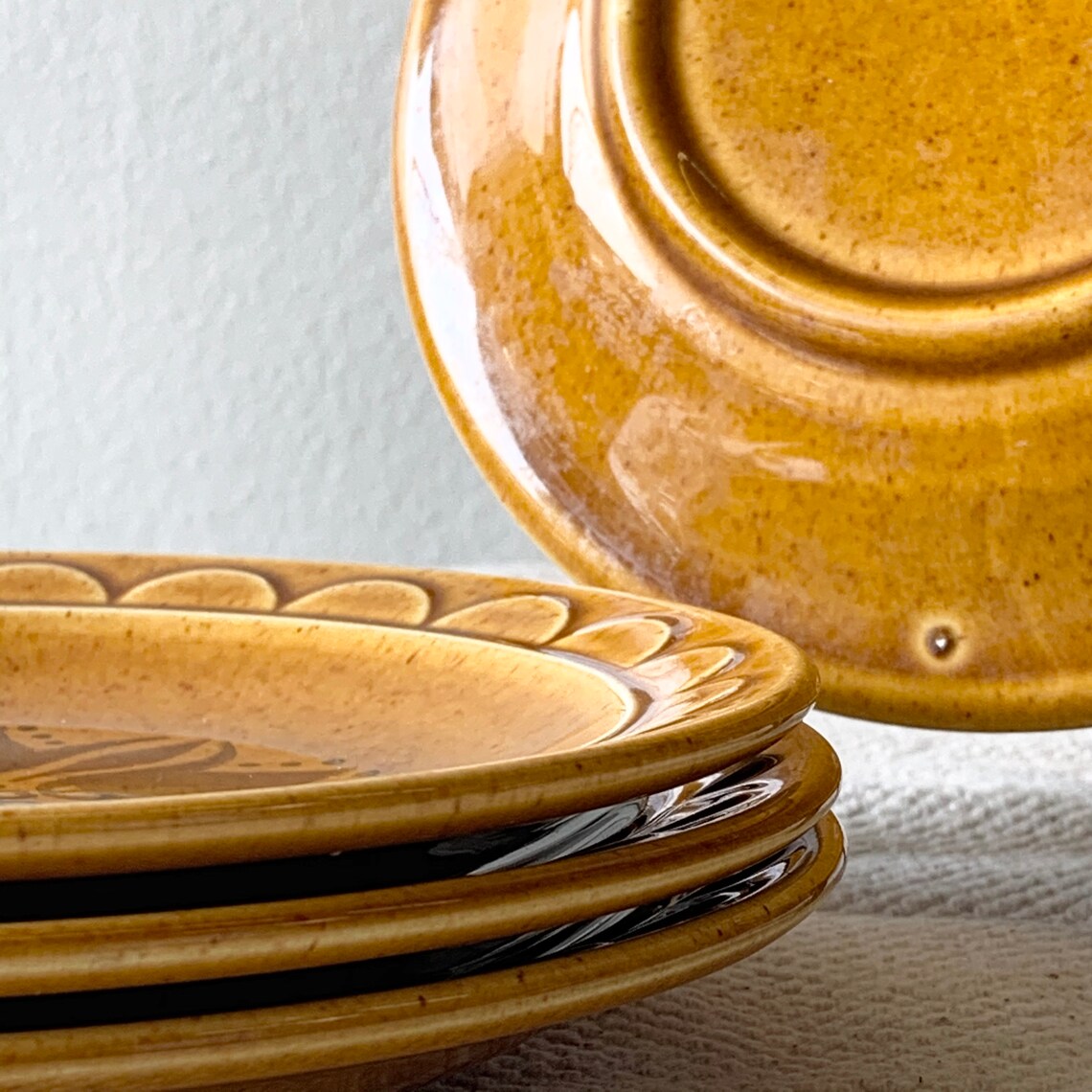 Vintage Sheffield Amber Color Salad Plates Set of 4 Etsy