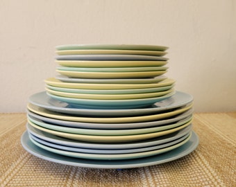 LuRay Pastels by TS&T (Taylor, Smith and Taylor) 1038-1954 Made In USA Mid Century Plates of Various Sizes and Colors Sold Individually