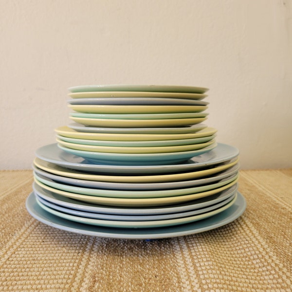 LuRay Pastels by TS&T (Taylor, Smith and Taylor) 1038-1954 Made In USA Mid Century Plates of Various Sizes and Colors Sold Individually