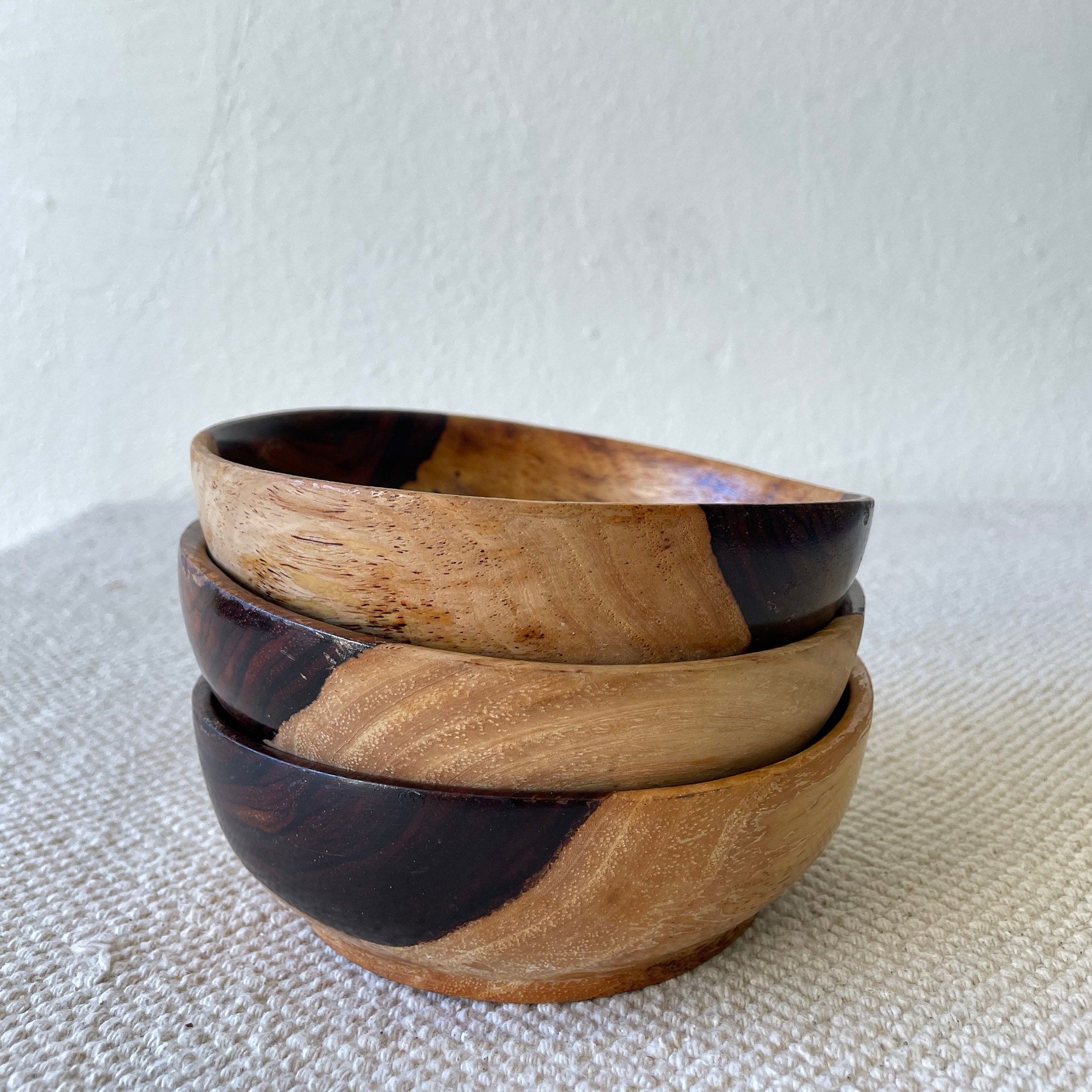 Unique Vintage Hand Turned Wooden Bowls Etsy