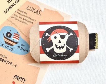 DIY Einladung für deine Piratenparty / PDF Vorlage ausdrucken und basteln / Druckvorlage für den Piratengeburtstag