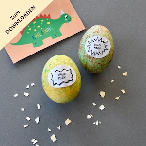 DIY Einladung für deine Dino-Party / PDF Vorlage zum Ausdrucken und Basteln / Druckvorlage für Dinosaurier Kindergeburtstag