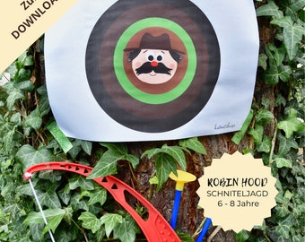 DIY Robin Hood Schatzsuche/ Schnitzeljagd im Wald mit Geschichte und Aufgaben / für Kinder 6-8 Jahre / PDF-Vorlage zum Ausdrucken