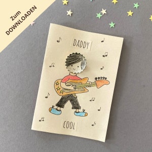 Vatertag DIY Karte basteln / Vatertagsschenk / Papa Geburtstagsgeschenk / Papa Geburtstagskarte basteln / PDF Vorlage ausdrucken