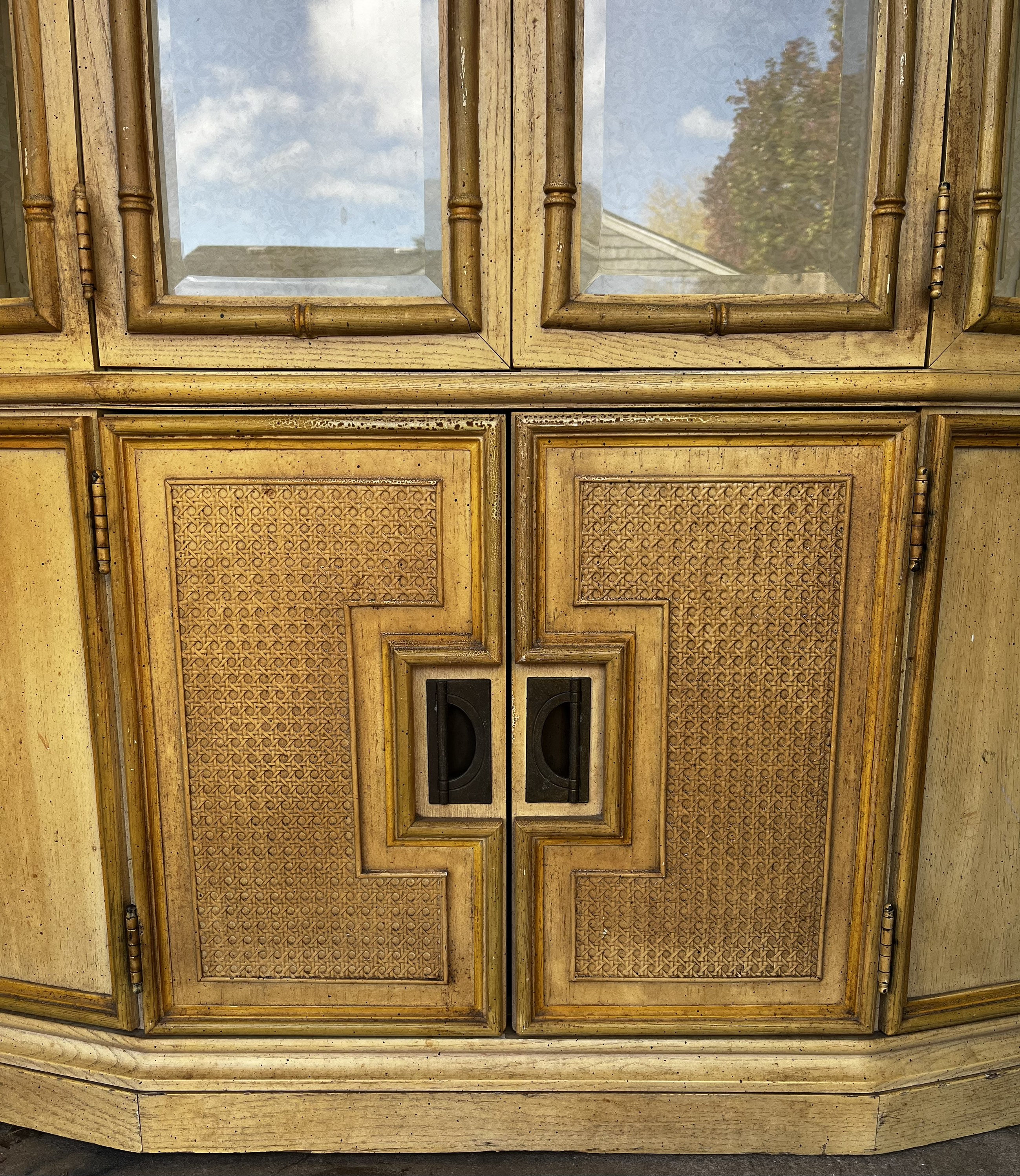 Stanley bamboo china cabinet outlet