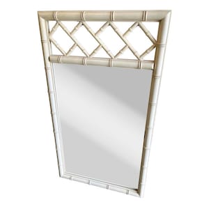 Vintage Dixie Aloha Mid Century Chinoiserie Faux Bamboo Mirror - Shipping is NOT Free, Pick Up or Contact Before Purchase for Shipping Quote