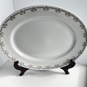 Vintage Bernardaud & Co. Limoges France Porcelain 15.5&quot; Platter Lavender Pink Green