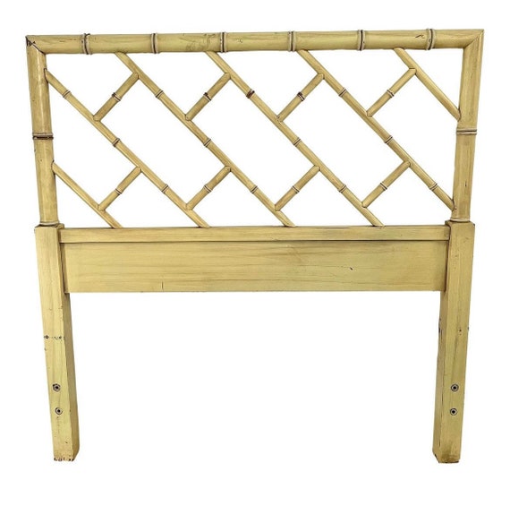 Vintage Henry Link Chinoiserie Faux Bamboo Twin Headboard FREE