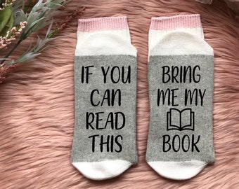 Bring Me My Book Socks - Reading Gift - Book Lover Gift - Book Club Gift - Bookstagram - Reader Gift