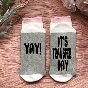 Yay! It&#39;s Transfer Day Socks- IVF Gifts - Transfer Day Socks - Transfer Day Gift - Lucky IVf Socks