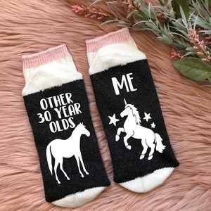 Other 30 Year Olds Unicorn Socks-30th Birthday Socks-Thirty AF-Hello 30-30th Birthday Gift-Turning 30-30th Gift-BFF Birthday Gift