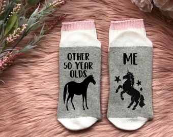 Other 50 Year Olds/Me-Birthday Socks-Hello 50-50th Birthday Gift-Fifty AF-This is Fifty-Turning 50-50th Gift-BFF Birthday Gift