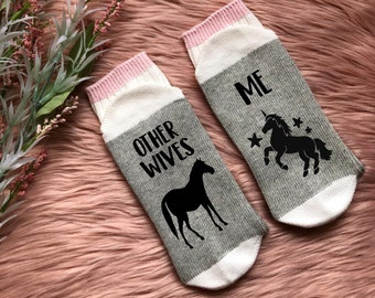 Cadeau pour femme - Chaussettes licorne - Cadeau d'anniversaire - 2e anniversaire - Anniversaire de coton - Autres femmes/ME - Cadeau d'anniversaire pour femme
