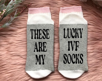 My Lucky IVF Socks- IVF Gifts - Transfer Day Socks - Transfer Day Gift - Lucky IVf Socks