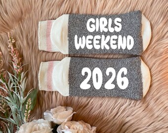 Girls Weekend 2026 Socks-Girls Trip-Bachelorette Party-Girls Getaway Gift-Network Marketing Trip-MLM-Best Friend Trip