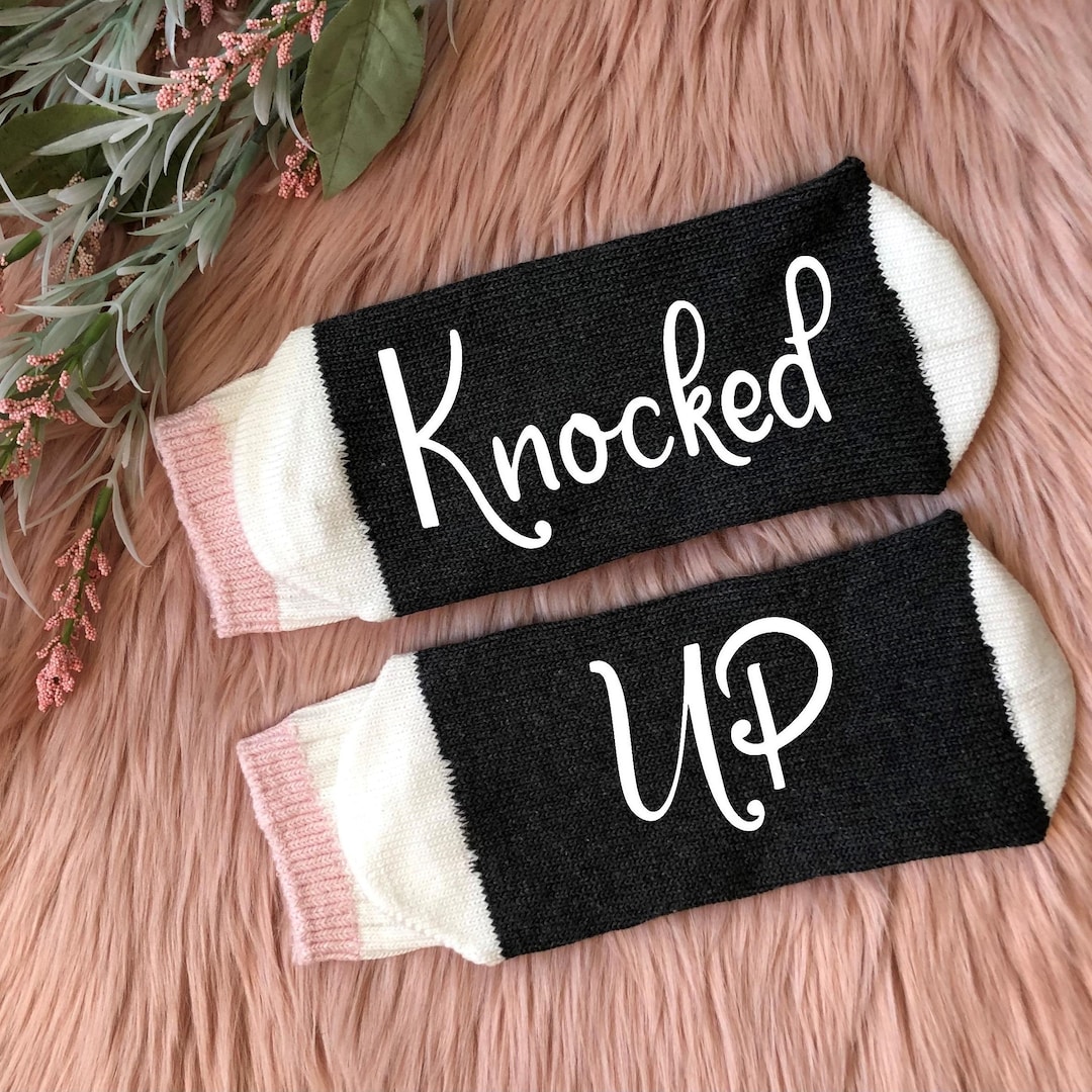 Knocked up Mom Socks-new Mom Gift-pregnancy Gift-baby Shower Gift