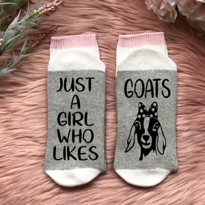 Just a Girl Who Likes Goats Socks - Goat Gifts - Goat Lover Gift - Goat Theme Present