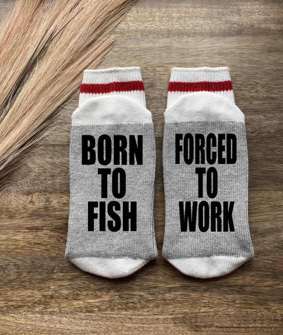 Eat Sleep Fish Socks-Born to Fish-Fishing Gifts-Fishing Gifts for Men-Boyfriend Fishing Gift-Fishing Dad-Gone Fishing