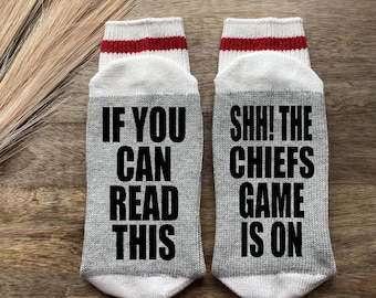 Chiefs Socks-Football Gifts-Kansas City Chiefs Gifts-Dad Gifts-Football Socks-Sports Gifts-NFL Gifts