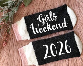 Girls Weekend 2026 Socks-Girls Trip-Bachelorette Party-Girls Getaway Gift-Network Marketing Trip-MLM-Best Friend Trip-Sister Trip