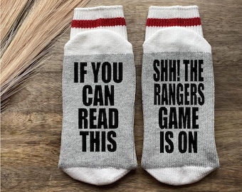 Rangers Hockey Socks-New York Rangers Socks - Rangers Gifts-Hockey Sock-Hockey Fan-Coach Gift-Sports Gift-NHL Gift-Christmas Gift