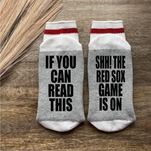 Red Sox Baseball Socks-MLB Gifts-Husband Gift-Baseball Gift-Boyfriend Gift-Red Sox Gift-Dad Gift-Birthday Gift-Boston Red Sox