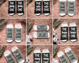Girls Weekend The One Group Socks-Girls Trip 2026-Best Friend Gift-Girls Weekend-Girls Trip-Best Friend Trip-Bridal Party Gifts