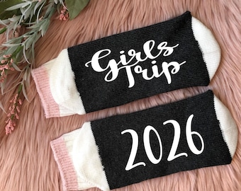 Girls Trip 2026 Socks-Girls Weekend-Bachelorette Party-Girls Getaway-Network Marketing Trip-MLM-Best Friend Trip-Sister Trip