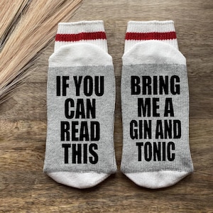 Gin and Tonic Socks-Birthday Gift-Alcohol Gifts-Gifts Under 20-Gifts for Dad-Christmas Gift-Grandpa Gift