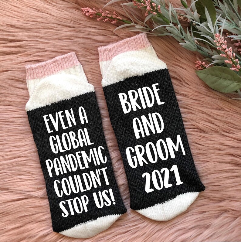 Postponed Wedding Bridal Shower Gift Bride to Be Covid Wedding Bride 2021 Socks Quarantine Bride