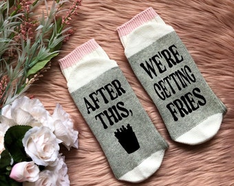 We're Getting Fries IVF Socks- IVF Gifts - Transfer Day Socks - Transfer Day Gift - Lucky IVf Socks